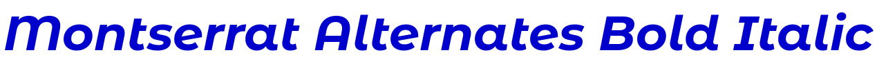 Montserrat Alternates Bold Italic 字体